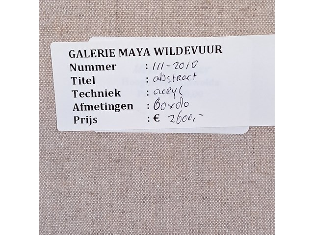 Acryl schilderij, maya wildevuur, abstract, 1994 - afbeelding 8 van  8
