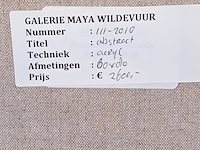 Acryl schilderij, maya wildevuur, abstract, 1994 - afbeelding 8 van  8