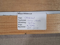 Acryl schilderij, maya wildevuur, abstract, 1995 - afbeelding 5 van  13