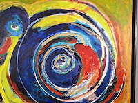 Acryl schilderij, maya wildevuur, abstract, 1995 - afbeelding 8 van  13