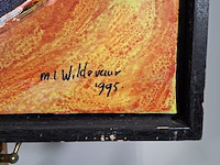 Acryl schilderij, maya wildevuur, abstract, 1995 - afbeelding 9 van  13