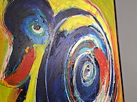 Acryl schilderij, maya wildevuur, abstract, 1995 - afbeelding 10 van  13