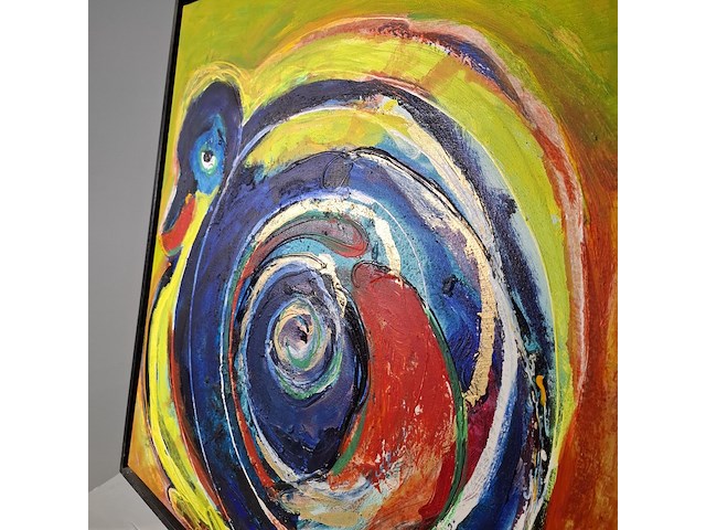 Acryl schilderij, maya wildevuur, abstract, 1995 - afbeelding 11 van  13