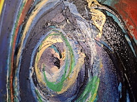 Acryl schilderij, maya wildevuur, abstract, 1995 - afbeelding 12 van  13