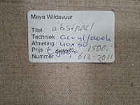 Acryl schilderij, maya wildevuur, abstract, 1995 - afbeelding 4 van  12