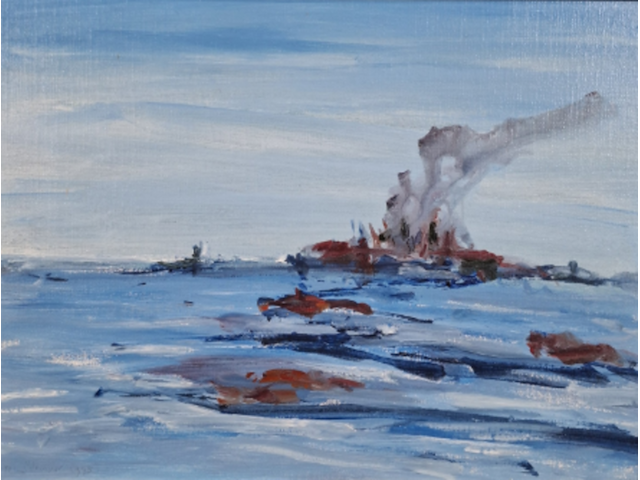 Acryl schilderij, maya wildevuur, abstract, 1995 - afbeelding 1 van  12