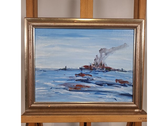 Acryl schilderij, maya wildevuur, abstract, 1995 - afbeelding 5 van  12