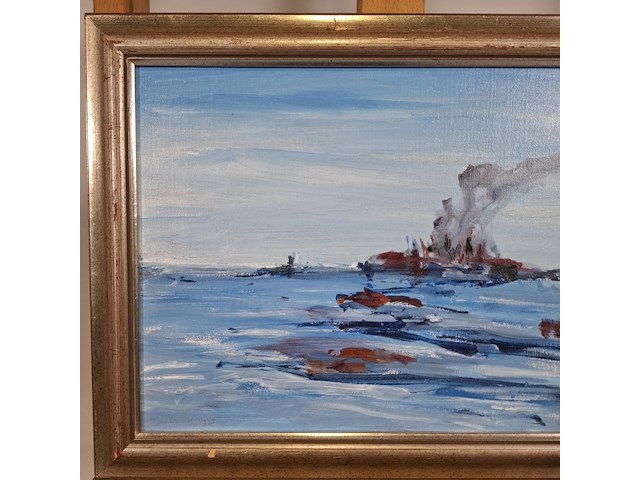 Acryl schilderij, maya wildevuur, abstract, 1995 - afbeelding 6 van  12