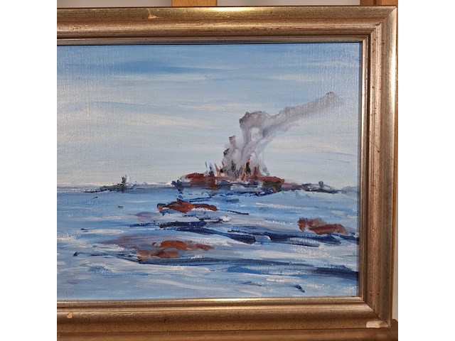 Acryl schilderij, maya wildevuur, abstract, 1995 - afbeelding 7 van  12