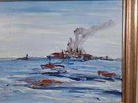 Acryl schilderij, maya wildevuur, abstract, 1995 - afbeelding 7 van  12