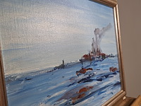 Acryl schilderij, maya wildevuur, abstract, 1995 - afbeelding 9 van  12