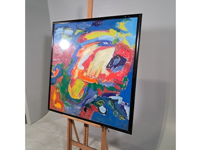 Acryl schilderij, maya wildevuur, abstract, 1997 - afbeelding 5 van  8