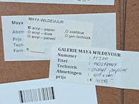 Acryl schilderij, maya wildevuur, abstract, 1997 - afbeelding 8 van  8