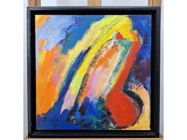 Acryl schilderij, maya wildevuur, abstract, 1998 - afbeelding 2 van  8