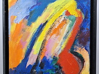 Acryl schilderij, maya wildevuur, abstract, 1998 - afbeelding 2 van  8