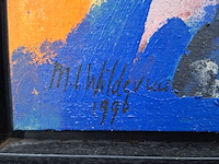 Acryl schilderij, maya wildevuur, abstract, 1998 - afbeelding 3 van  8
