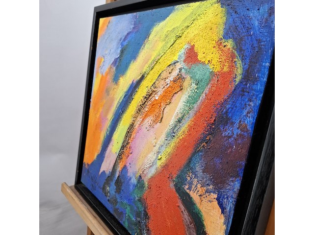 Acryl schilderij, maya wildevuur, abstract, 1998 - afbeelding 4 van  8