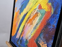 Acryl schilderij, maya wildevuur, abstract, 1998 - afbeelding 4 van  8