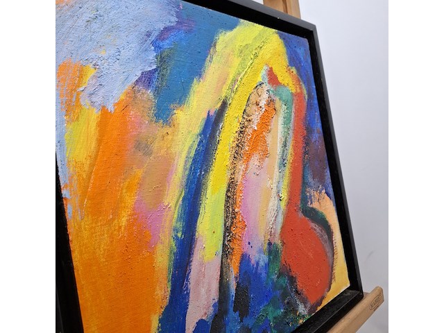 Acryl schilderij, maya wildevuur, abstract, 1998 - afbeelding 5 van  8