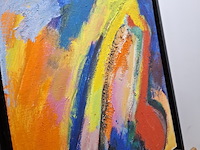 Acryl schilderij, maya wildevuur, abstract, 1998 - afbeelding 5 van  8