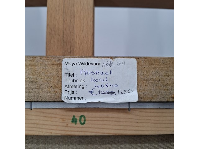 Acryl schilderij, maya wildevuur, abstract, 1998 - afbeelding 8 van  8