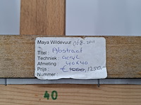 Acryl schilderij, maya wildevuur, abstract, 1998 - afbeelding 8 van  8