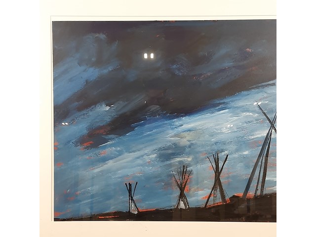 Acryl schilderij, maya wildevuur, abstract, 1999 - afbeelding 3 van  8