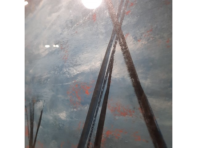 Acryl schilderij, maya wildevuur, abstract, 1999 - afbeelding 6 van  8