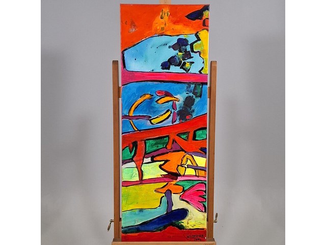 Acryl schilderij, maya wildevuur, abstract ii, 2004 - afbeelding 5 van  9