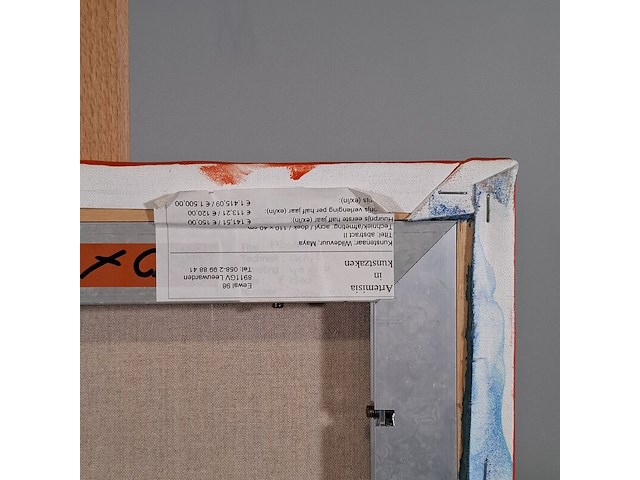 Acryl schilderij, maya wildevuur, abstract ii, 2004 - afbeelding 9 van  9