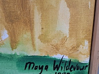 Acryl schilderij, maya wildevuur, abstract kind, 1992 - afbeelding 4 van  7