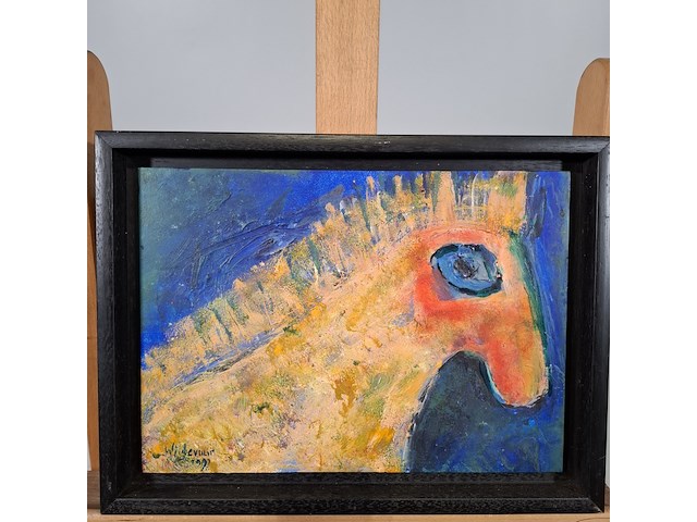 Acryl schilderij, maya wildevuur, abstract paard - afbeelding 2 van  7