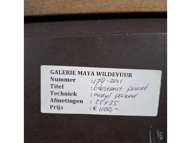 Acryl schilderij, maya wildevuur, abstract paard - afbeelding 7 van  7