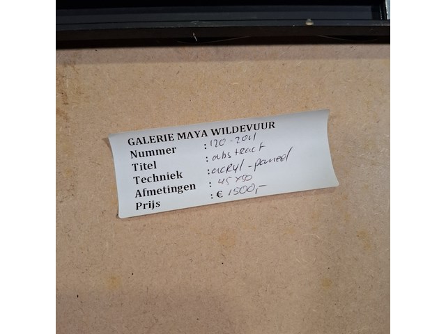 Acryl schilderij, maya wildevuur, abstract - afbeelding 2 van  10