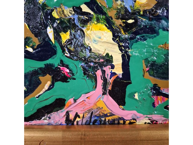 Acryl schilderij, maya wildevuur, abstract - afbeelding 5 van  8