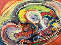 Acryl schilderij, maya wildevuur, abstract - afbeelding 1 van  9