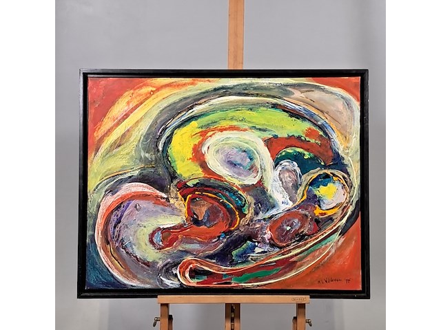 Acryl schilderij, maya wildevuur, abstract - afbeelding 2 van  9