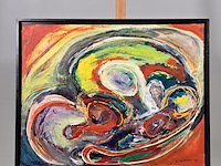 Acryl schilderij, maya wildevuur, abstract - afbeelding 2 van  9
