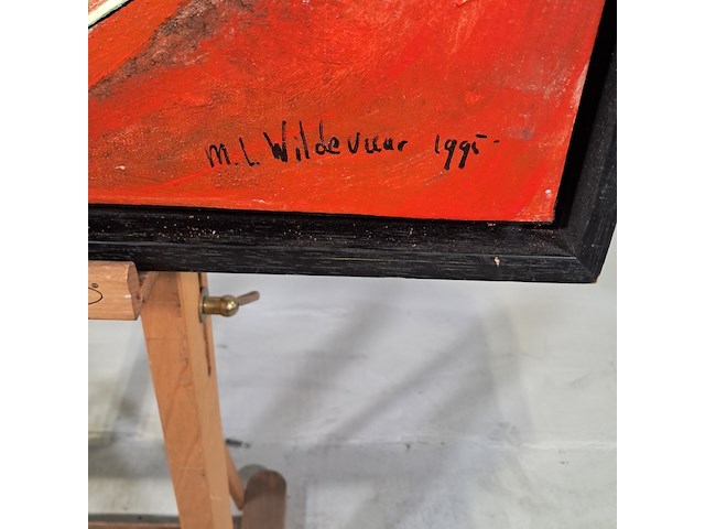 Acryl schilderij, maya wildevuur, abstract - afbeelding 3 van  9