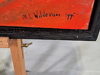 Acryl schilderij, maya wildevuur, abstract - afbeelding 3 van  9