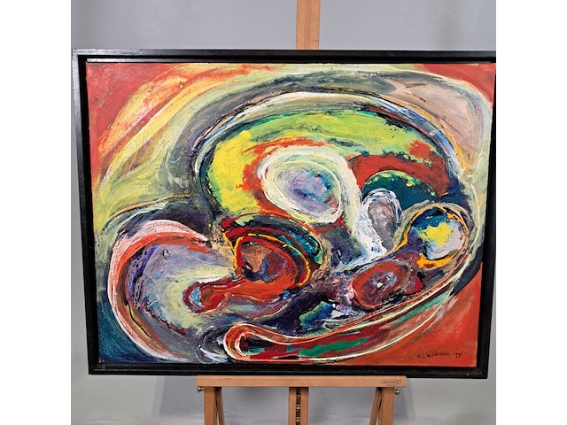 Acryl schilderij, maya wildevuur, abstract - afbeelding 4 van  9