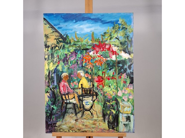 Acryl schilderij, maya wildevuur, autun, 2007 - afbeelding 2 van  7