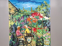 Acryl schilderij, maya wildevuur, autun, 2007 - afbeelding 3 van  7