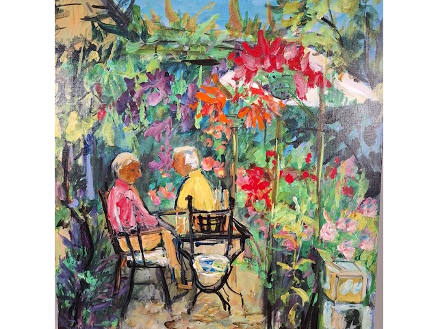 Acryl schilderij, maya wildevuur, autun, 2007 - afbeelding 4 van  7