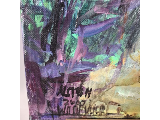 Acryl schilderij, maya wildevuur, autun, 2007 - afbeelding 5 van  7