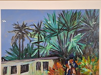 Acryl schilderij, maya wildevuur, banjul, 1998 - afbeelding 4 van  8