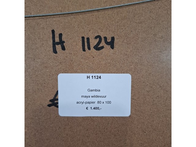 Acryl schilderij, maya wildevuur, banjul, 1998 - afbeelding 8 van  8