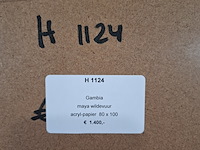 Acryl schilderij, maya wildevuur, banjul, 1998 - afbeelding 8 van  8