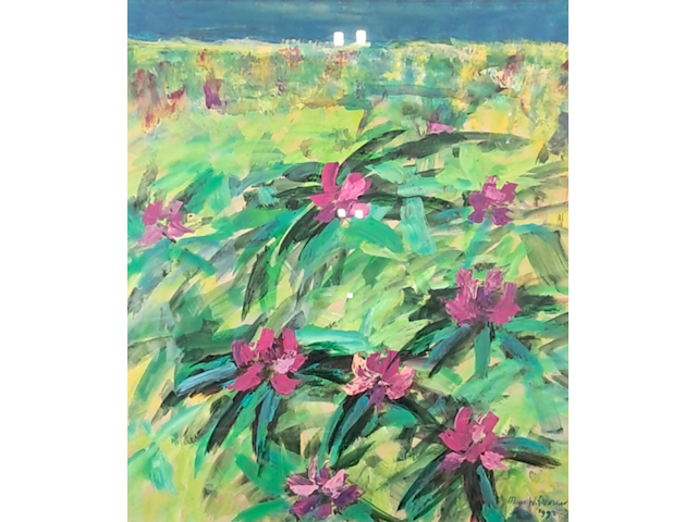 Acryl schilderij, maya wildevuur, bloemen - afbeelding 1 van  10