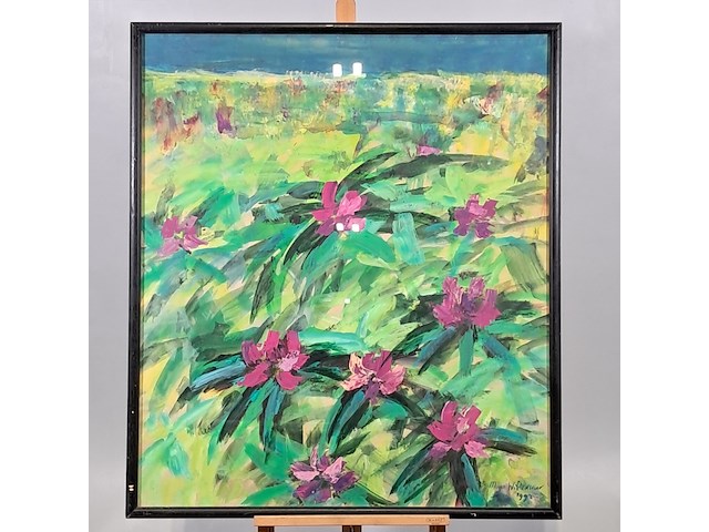 Acryl schilderij, maya wildevuur, bloemen - afbeelding 3 van  10